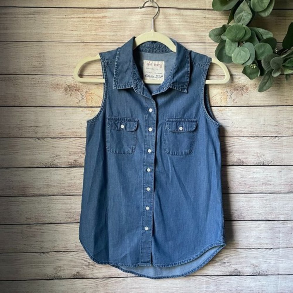 Junior's Girl Krazy Button Down Top    KA11-14